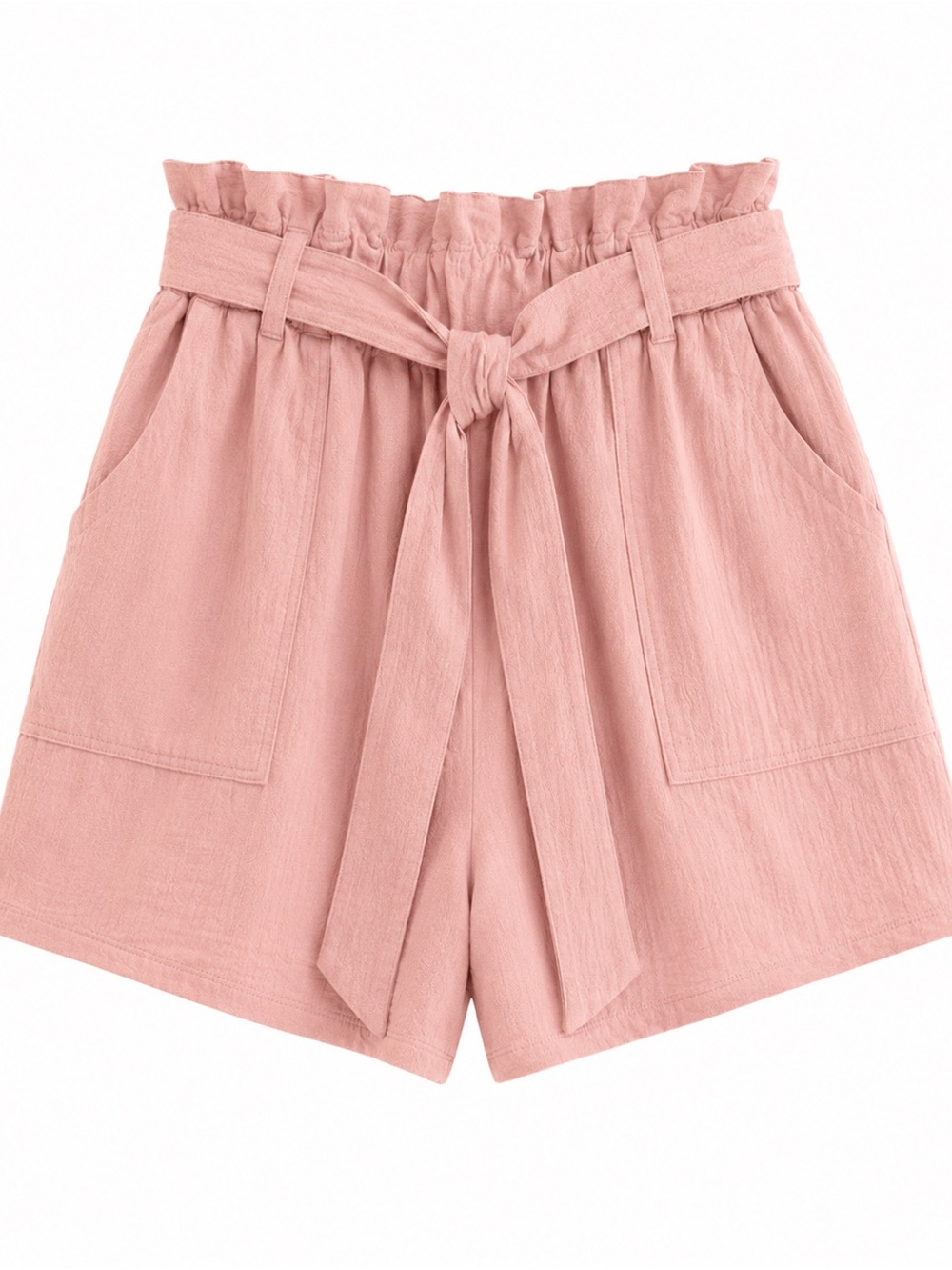 SHEIN Blush Pink Paperbag Waist Shorts | Size Medium | Great Condition